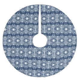 Snowflakes blauw witte feestelijke kerst kerstboom rok