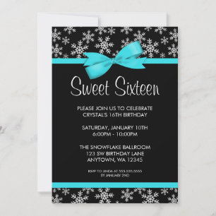 Snowflakes Blauwgroen Bow Winter Wonderland Sweet Kaart