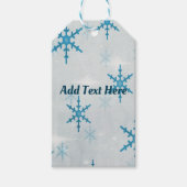 Snowflakes Bling Kerstmis gepersonaliseerd Cadeaulabel (Voorkant)