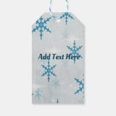 Snowflakes Bling Kerstmis gepersonaliseerd Cadeaulabel (Achterkant)