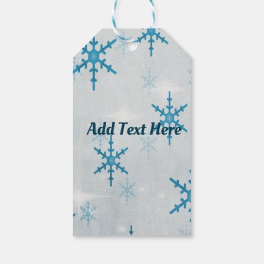 Snowflakes Bling Kerstmis gepersonaliseerd Cadeaulabel (Achterkant)