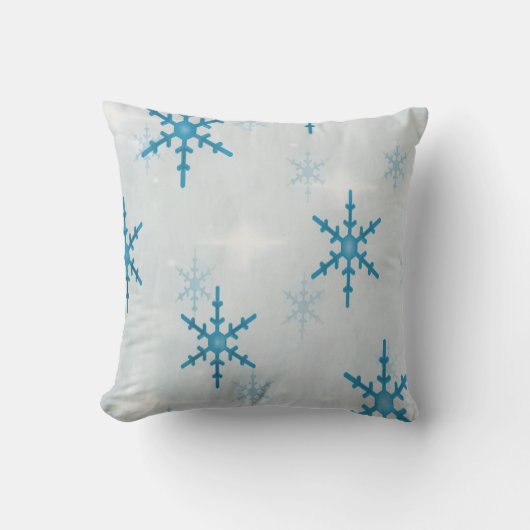Snowflakes Bling Kerstmis gepersonaliseerd Kussen (Voorkant)