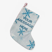 Snowflakes Bling Kleine Kerstsok (Voorkant (Hangend))