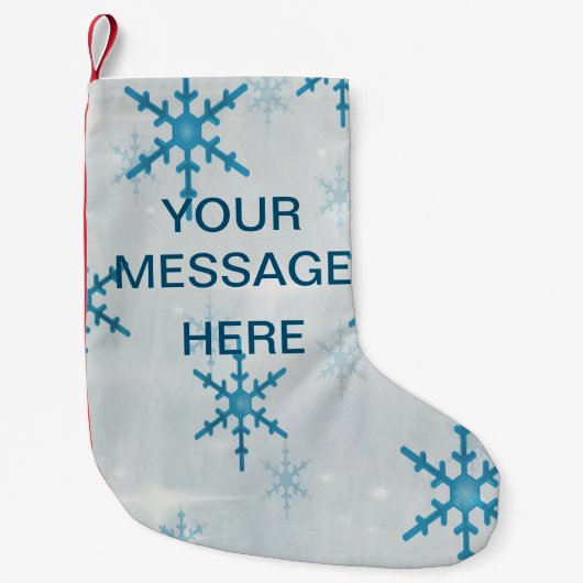 Snowflakes Bling Kleine Kerstsok (Voorkant)