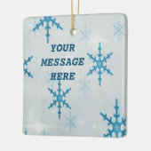 Snowflakes Bling Square Keramisch Ornament (Links)