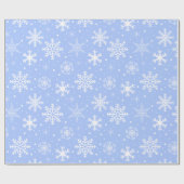 Snowflakes Blue Cadeaupapier (Vlak)