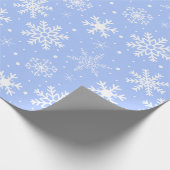Snowflakes Blue Cadeaupapier (Hoek)