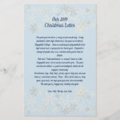 Snowflakes Blue Family-kerstbriefpapier Briefpapier (Voorkant)