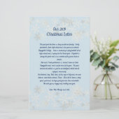 Snowflakes Blue Family-kerstbriefpapier Briefpapier (Staand voorkant)