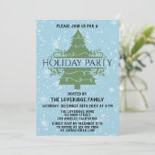 Snowflakes Blue Kaart (Staand voorkant)