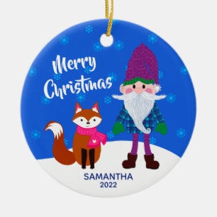 Snowflakes Blue Keramisch Ornament