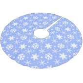 Snowflakes Blue Kerstboom Rok (Gekanteld)