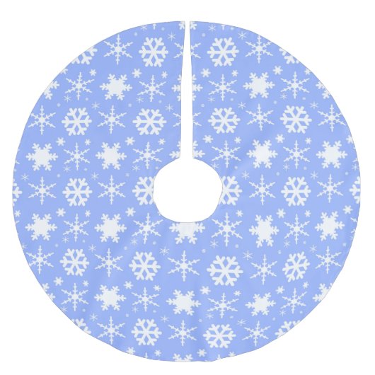 Snowflakes Blue Kerstboom Rok (Voorkant)