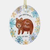 Snowflakes Blue Kerstmis als Ornament van het Papa (Rechts)