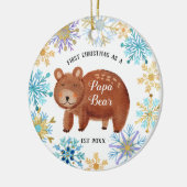 Snowflakes Blue Kerstmis als Ornament van het Papa (Links)