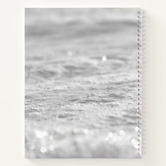 Snowflakes Blue Waterverf Baby shower Guest Book Notitieboek (Achterkant)