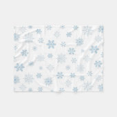 Snowflakes Blue White Cozy Fleece Blanket (Voorkant (Horizontaal))