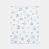 Snowflakes Blue White Cozy Fleece Blanket Deken (Voorkant)