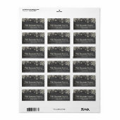 Snowflakes-bordadreslabel Etiket (Full Sheet)