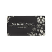 Snowflakes-bordadreslabel Etiket (Voorkant)