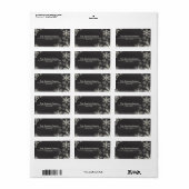 Snowflakes-bordadreslabel Etiket (Full Sheet)