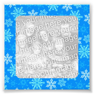 Snowflakes Border Foto Afdruk