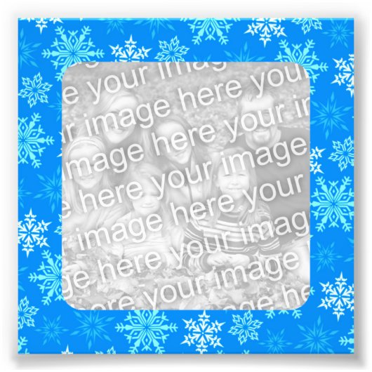 Snowflakes Border Foto Foto Afdruk (Voorkant)