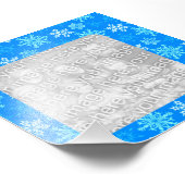 Snowflakes Border Foto Foto Afdruk (Hoek)