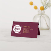 Snowflakes Bow Violet Red kerstboomkaartje Plaatskaartje (Achterkant)