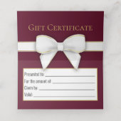 Snowflakes Bow Violet Red kerstboomkaartje Plaatskaartje (Binnenkant ongevouwen)