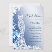Snowflakes Bridal Shower Invitation 2 Kaart (Voorkant)
