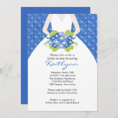 Snowflakes Bride Winter Bridal Shower Invitation Kaart (Voorkant / Achterkant)