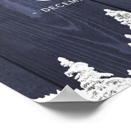 Snowflakes bruiloft welkomstbord poster (Hoek)