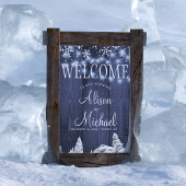 Snowflakes bruiloft welkomstbord poster
