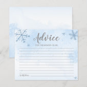 Snowflakes Budget Baby Boy Shower Advertentiekaart (Voorkant / Achterkant)