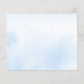 Snowflakes Budget Baby Boy Shower Advertentiekaart (Achterkant)