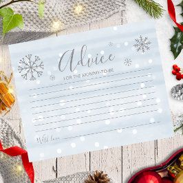 Snowflakes Budget Baby Boy Shower Advertentiekaart