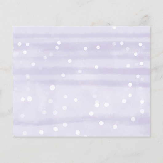 Snowflakes Budget Baby shower Advice Cards (Achterkant)