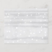 Snowflakes Budget Grey Baby shower Advice Cards (Achterkant)