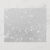 Snowflakes Budget Grey Baby shower Advice Cards (Achterkant)