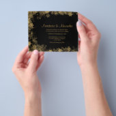 Snowflakes Budget Uitnodiging tot trouwceremonie. Flyer (Hand)