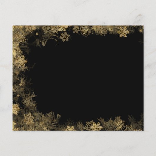 Snowflakes Budget Uitnodiging tot trouwceremonie. Flyer (Achterkant)