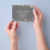 Snowflakes Budget Uitnodiging tot trouwceremonie. Flyer (Hand)