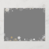 Snowflakes Budget Uitnodiging tot trouwceremonie. Flyer (Achterkant)