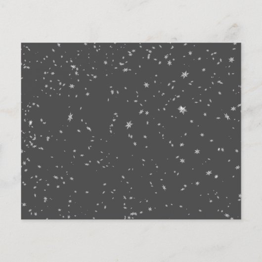 Snowflakes Budget Uitnodiging tot trouwceremonie. Flyer (Achterkant)