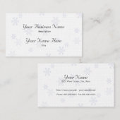 Snowflakes Business Card Template Executive Linen Visitekaartje (Voorkant / Achterkant)