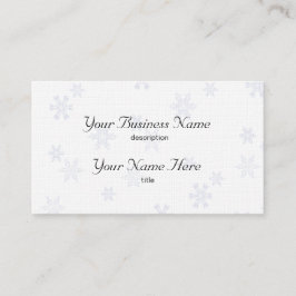 Snowflakes Business Card Template Executive Linen Visitekaartje