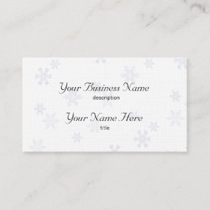 Snowflakes Business Card Template Executive Linen Visitekaartje