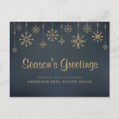 Snowflakes Business Season's Greetings Briefkaart (Voorkant)