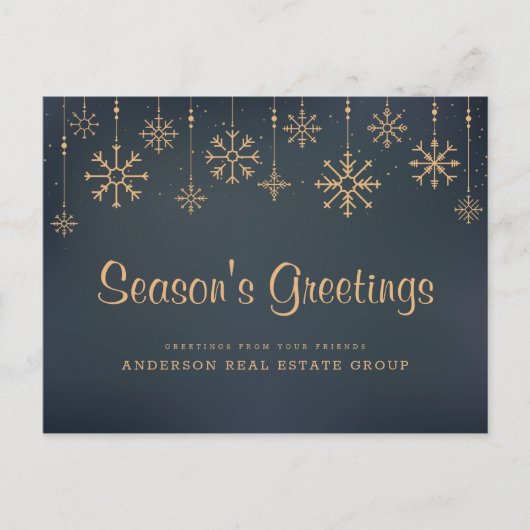 Snowflakes Business Season's Greetings Briefkaart (Voorkant)